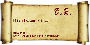 Bierbaum Rita névjegykártya